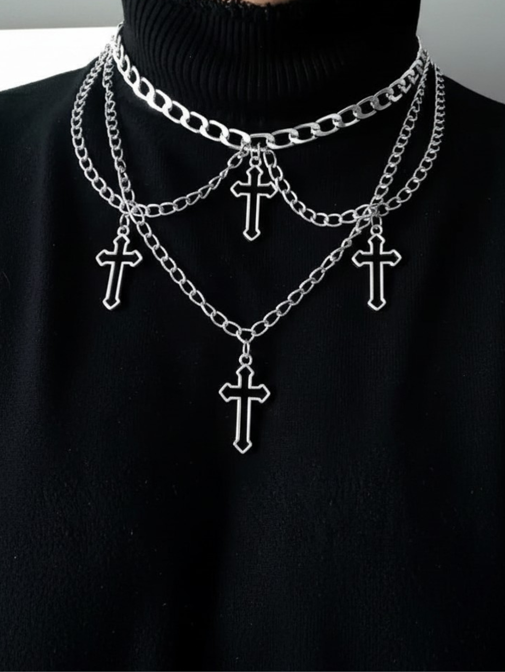 Cross Emo Chain Necklace