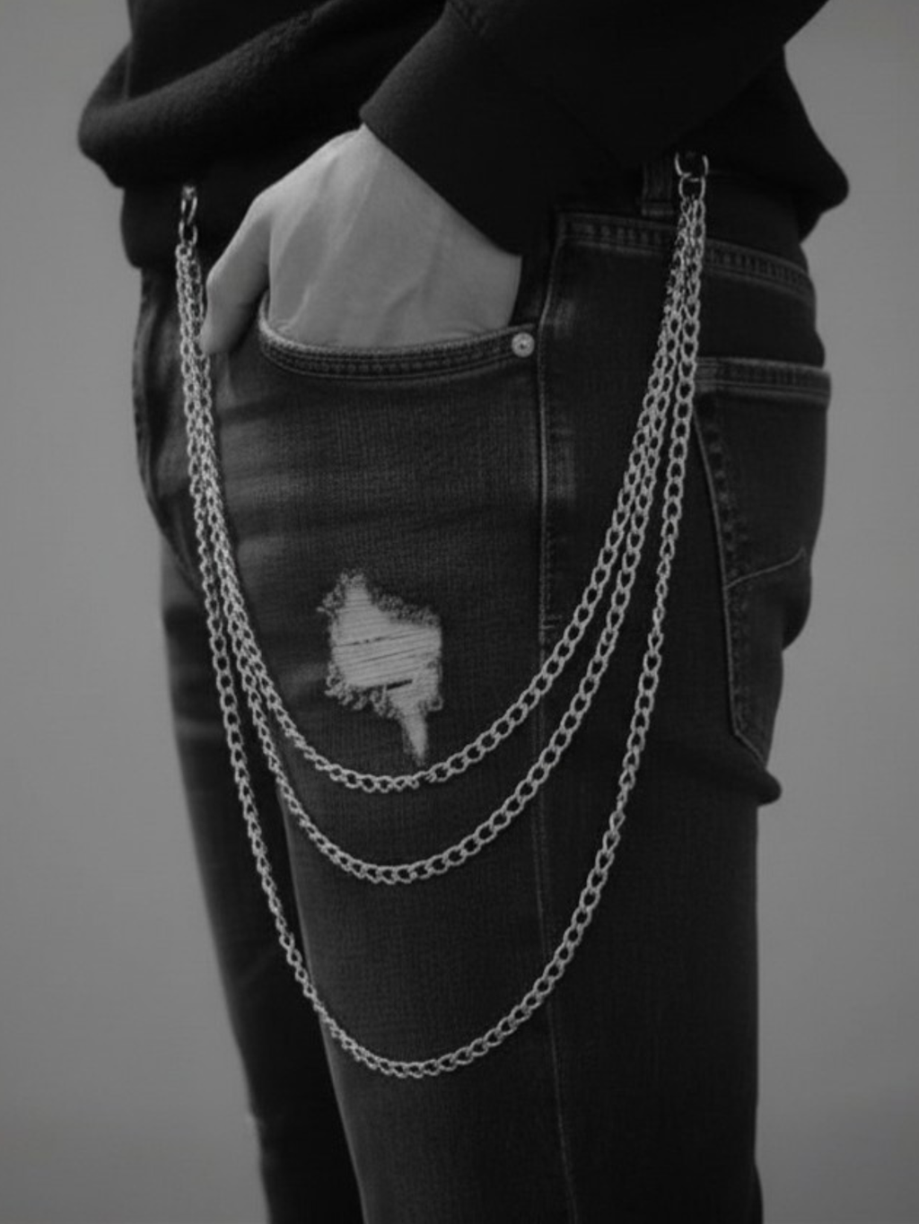 Layered Biker Wallet Chain