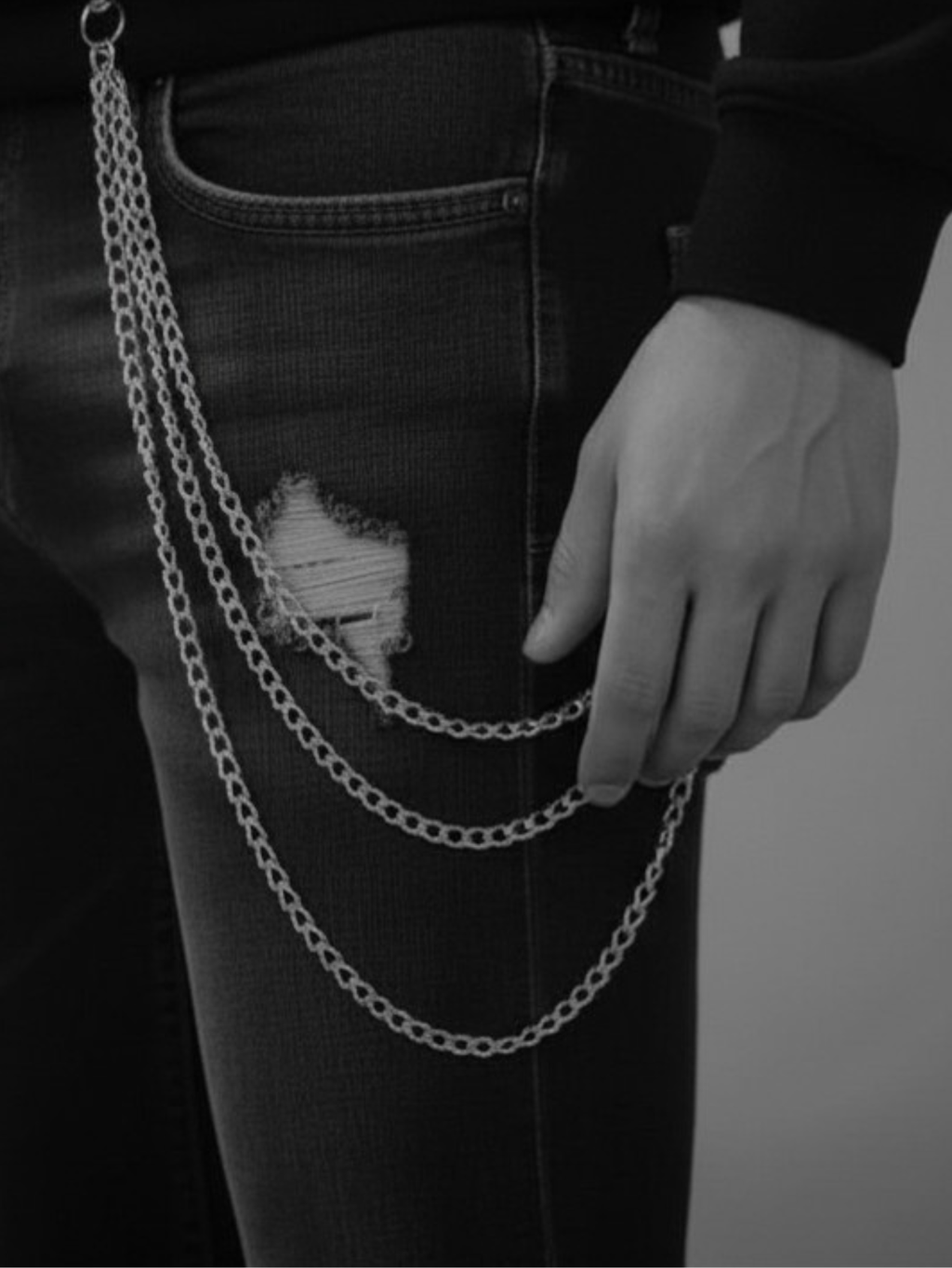 Layered Biker Wallet Chain