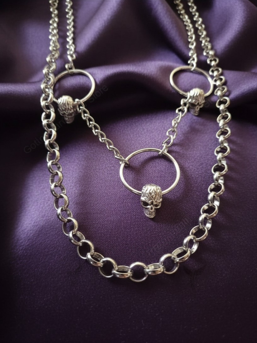 Skull O-Ring Punk Pants Chain