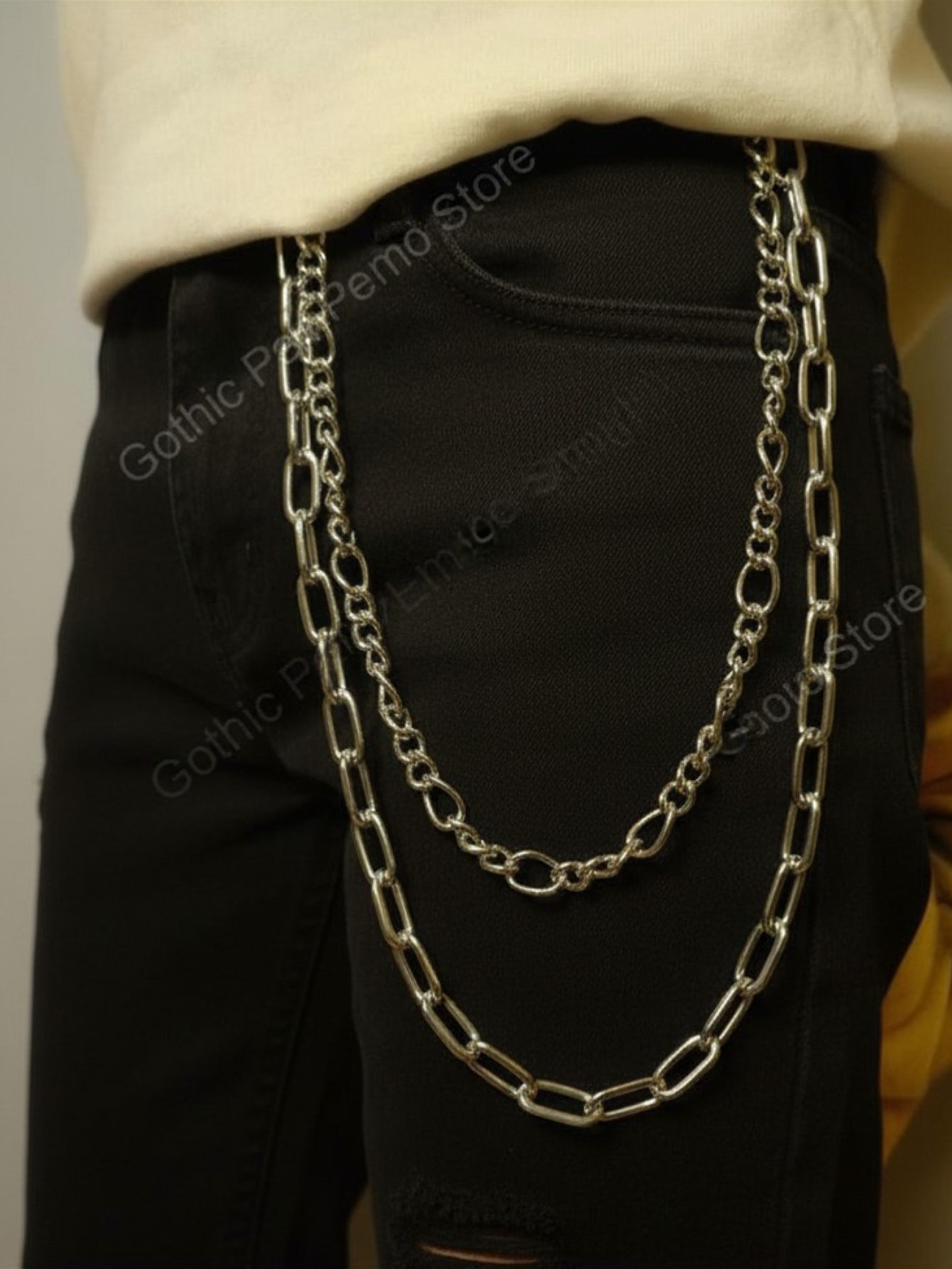 Y2K Silver Pants Chain
