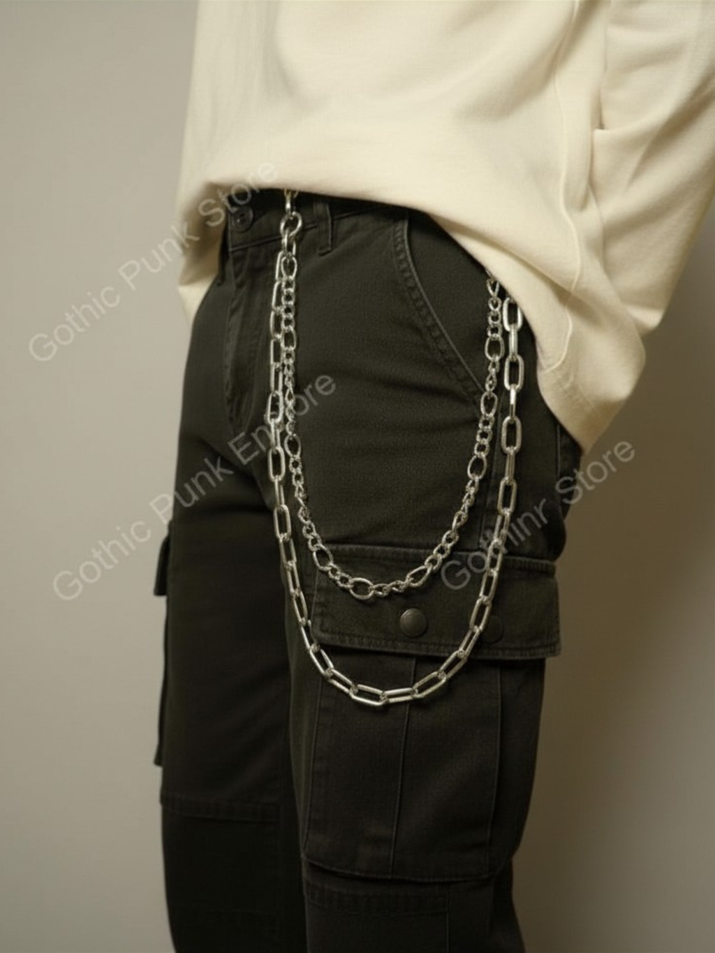 Y2K Silver Pants Chain