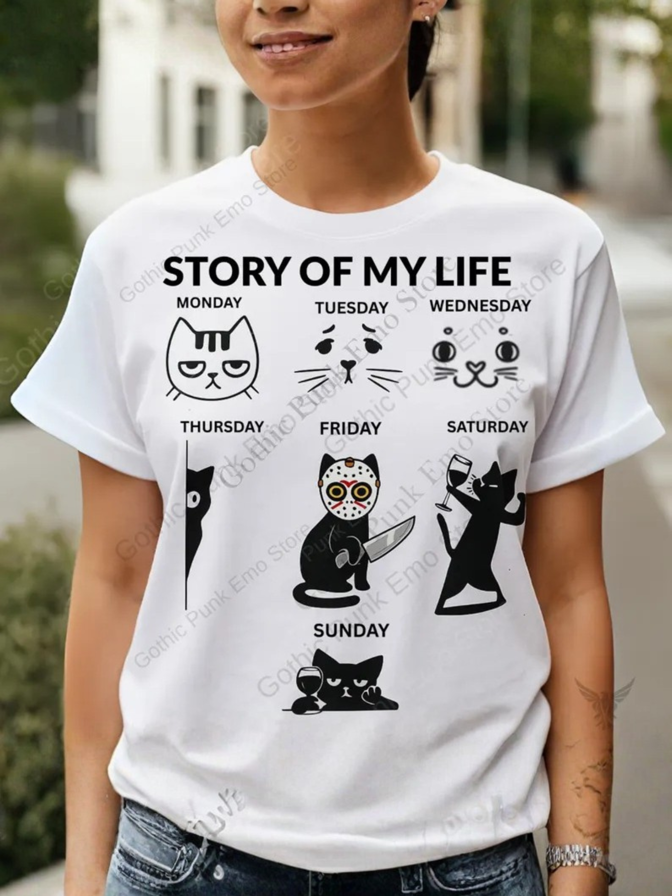 Funny Cat Week T-Shirt