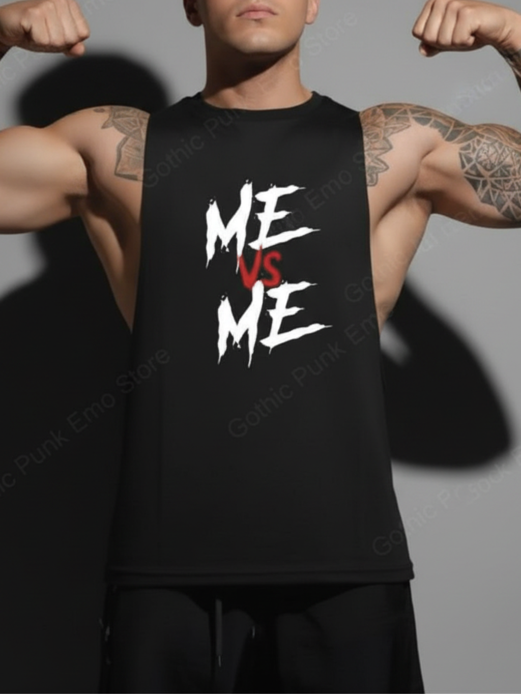 Tank Top Black Cut Out Shirt