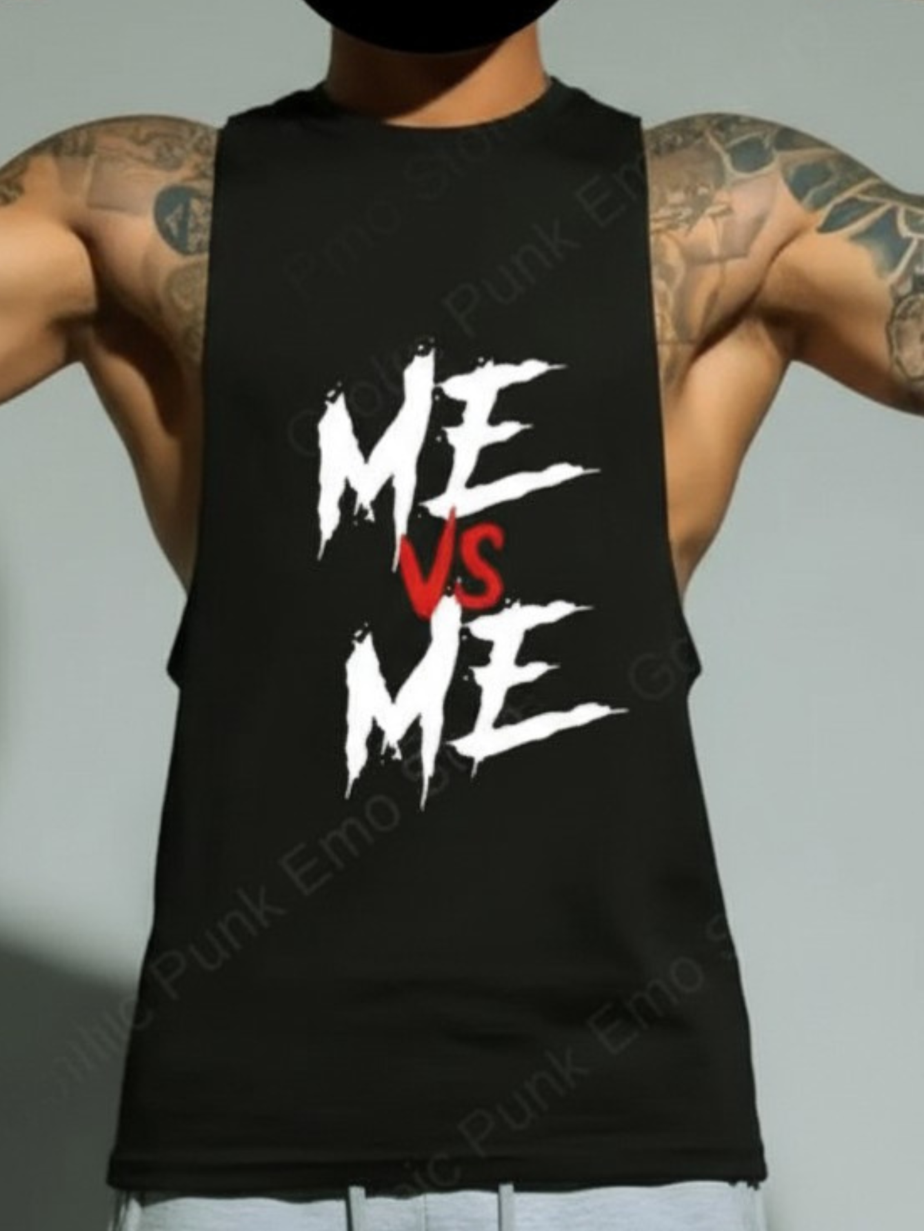 Tank Top Black Cut Out Shirt