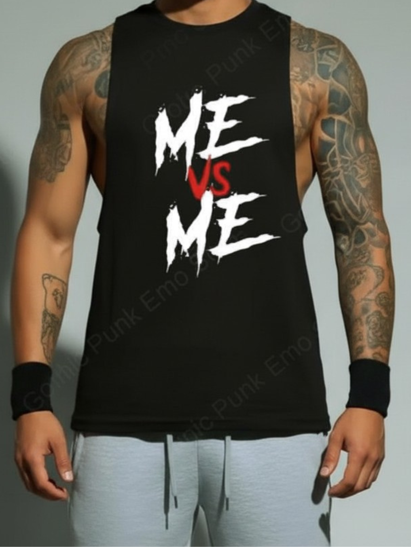 Tank Top Black Cut Out Shirt