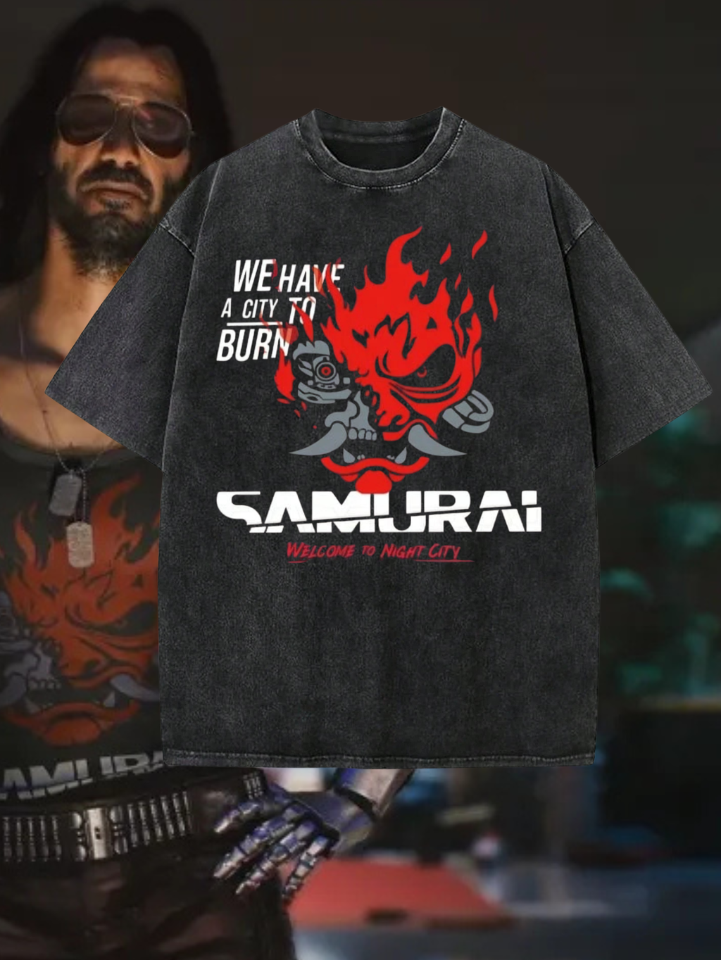 Cyberpunk 2077 Johnny Silverhand 100% Cotton Shirt