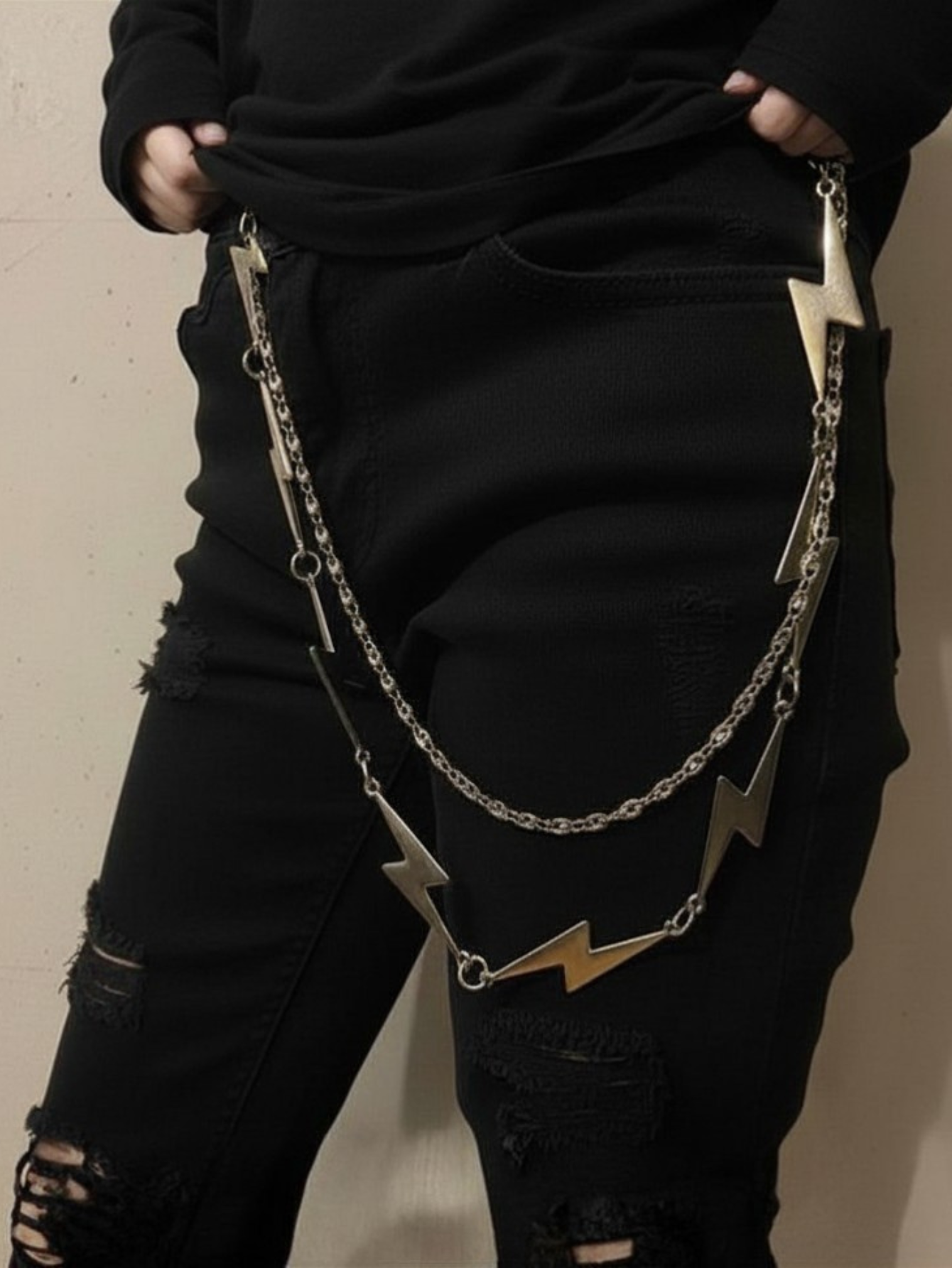 Lightning Bolt Flash Pants Chain