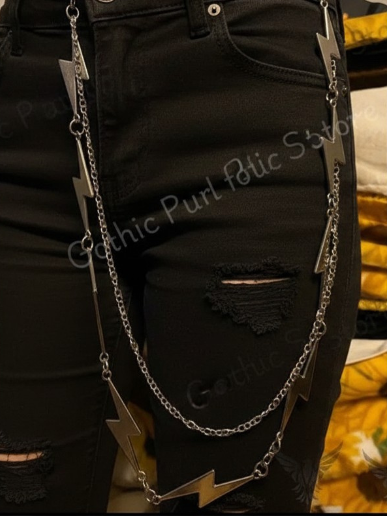 Lightning Bolt Flash Pants Chain