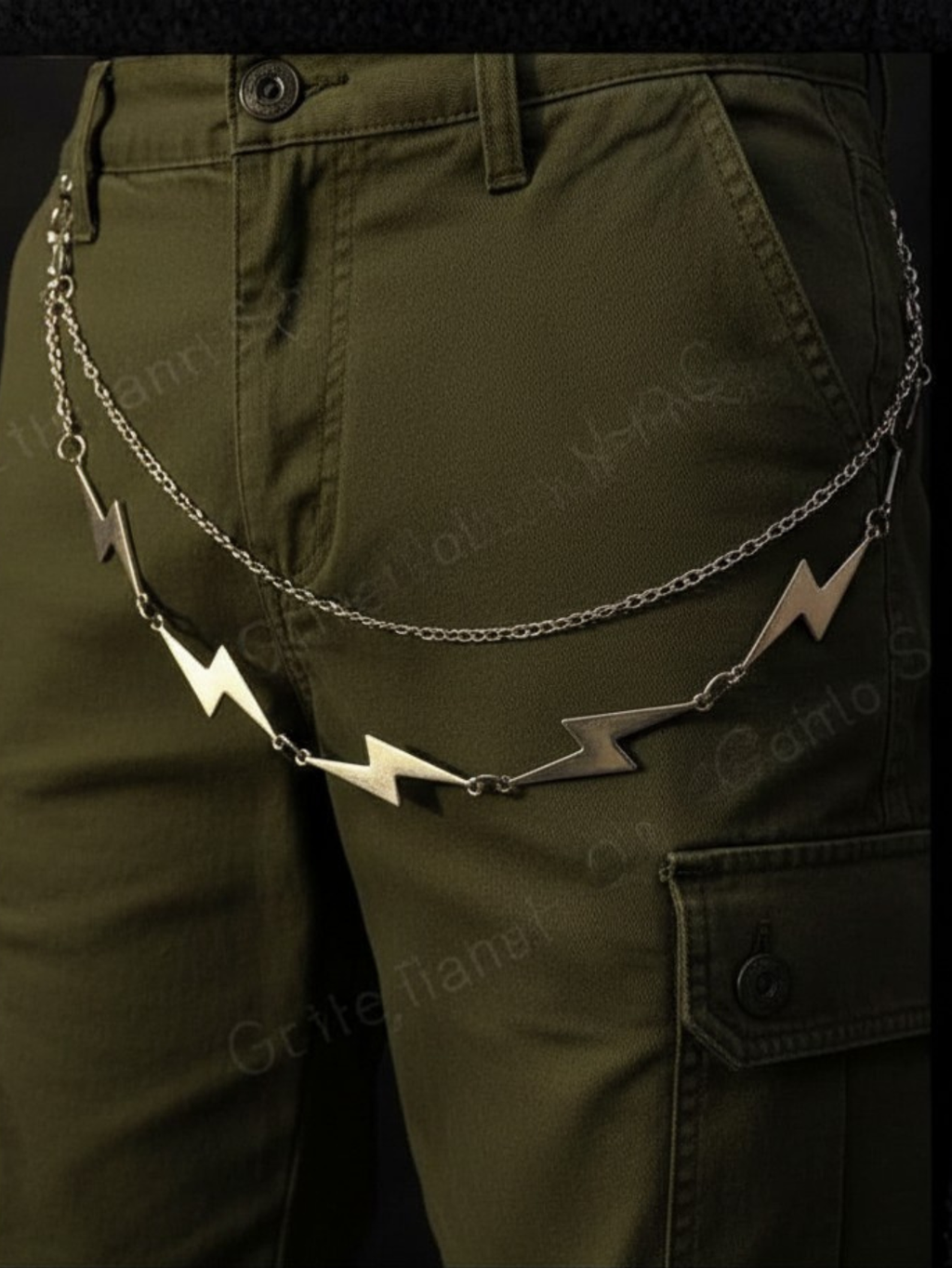 Lightning Bolt Flash Pants Chain