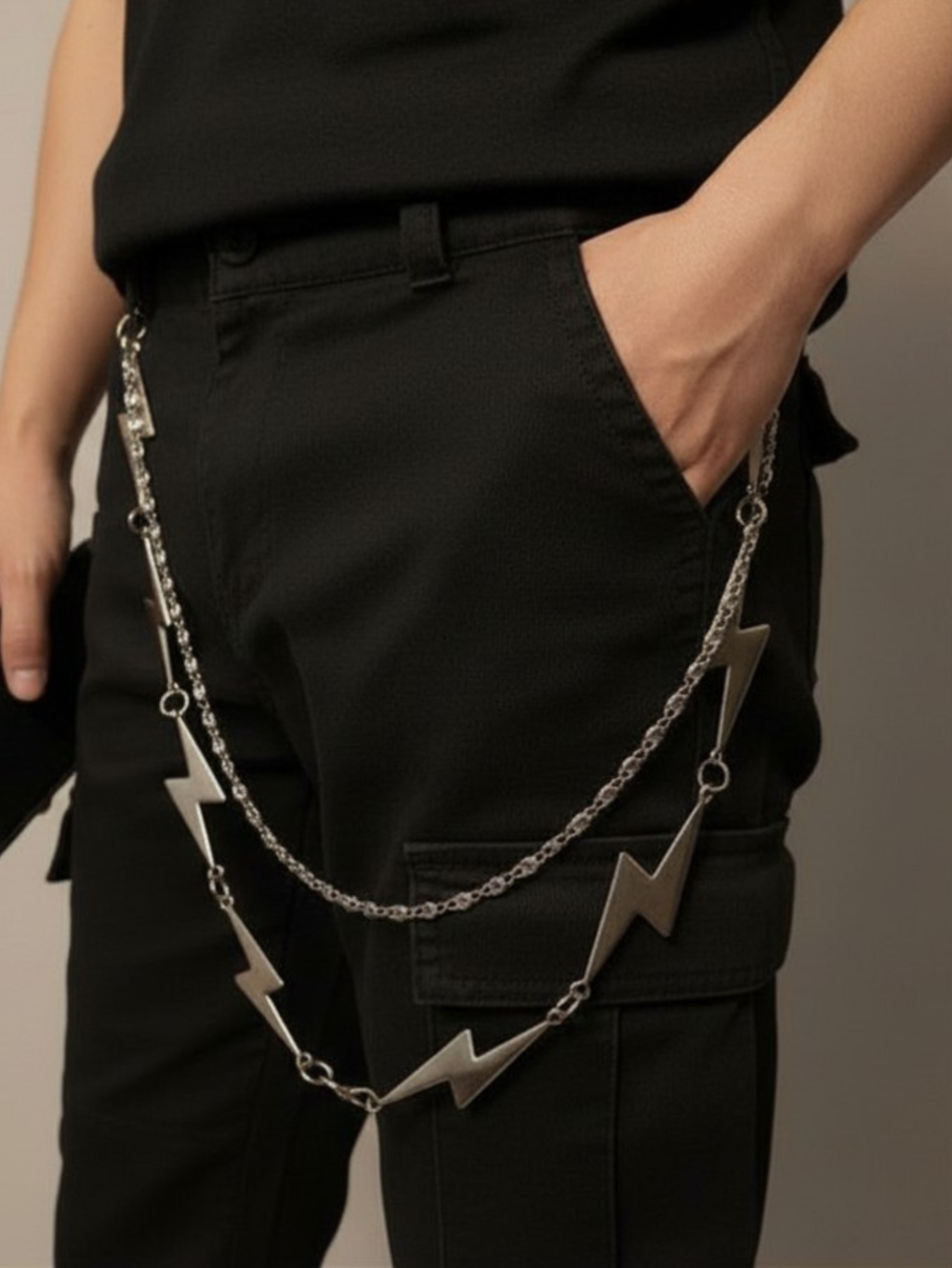 Lightning Bolt Flash Pants Chain