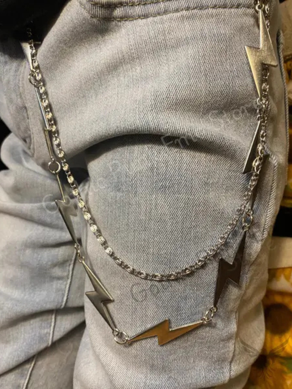 Lightning Bolt Flash Pants Chain