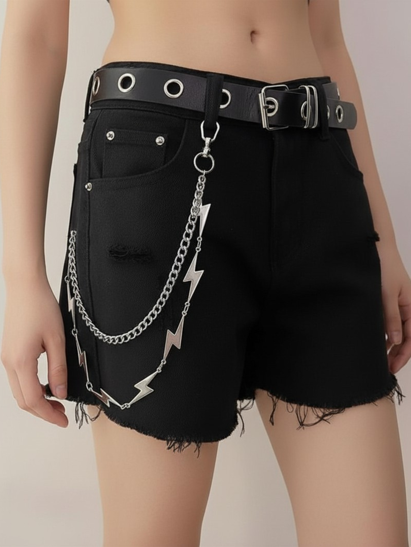 Lightning Bolt Flash Pants Chain