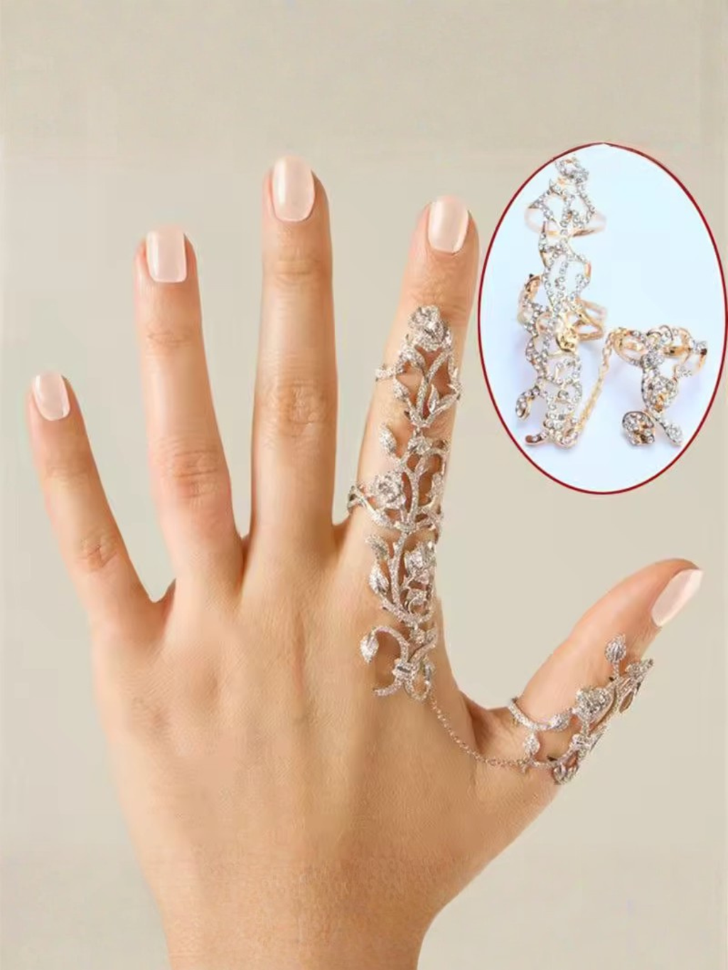 Gold Wedding Ring Chain Wrap