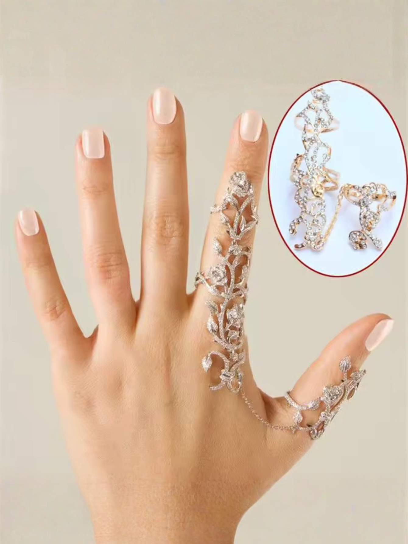 Gold Wedding Ring Chain Wrap