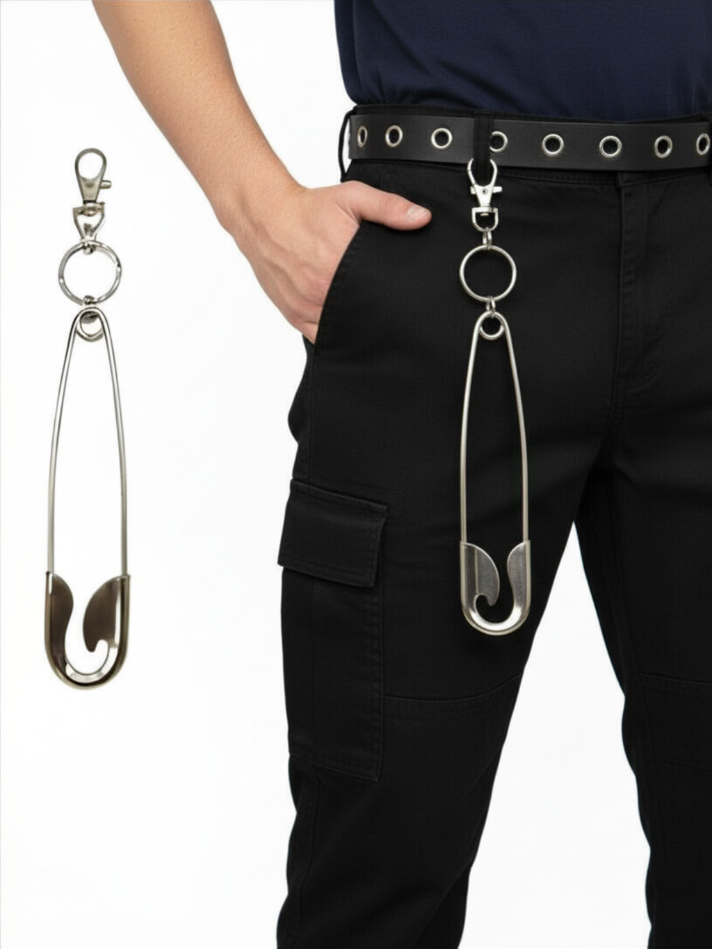 Punk Safety Pin Pants Clip