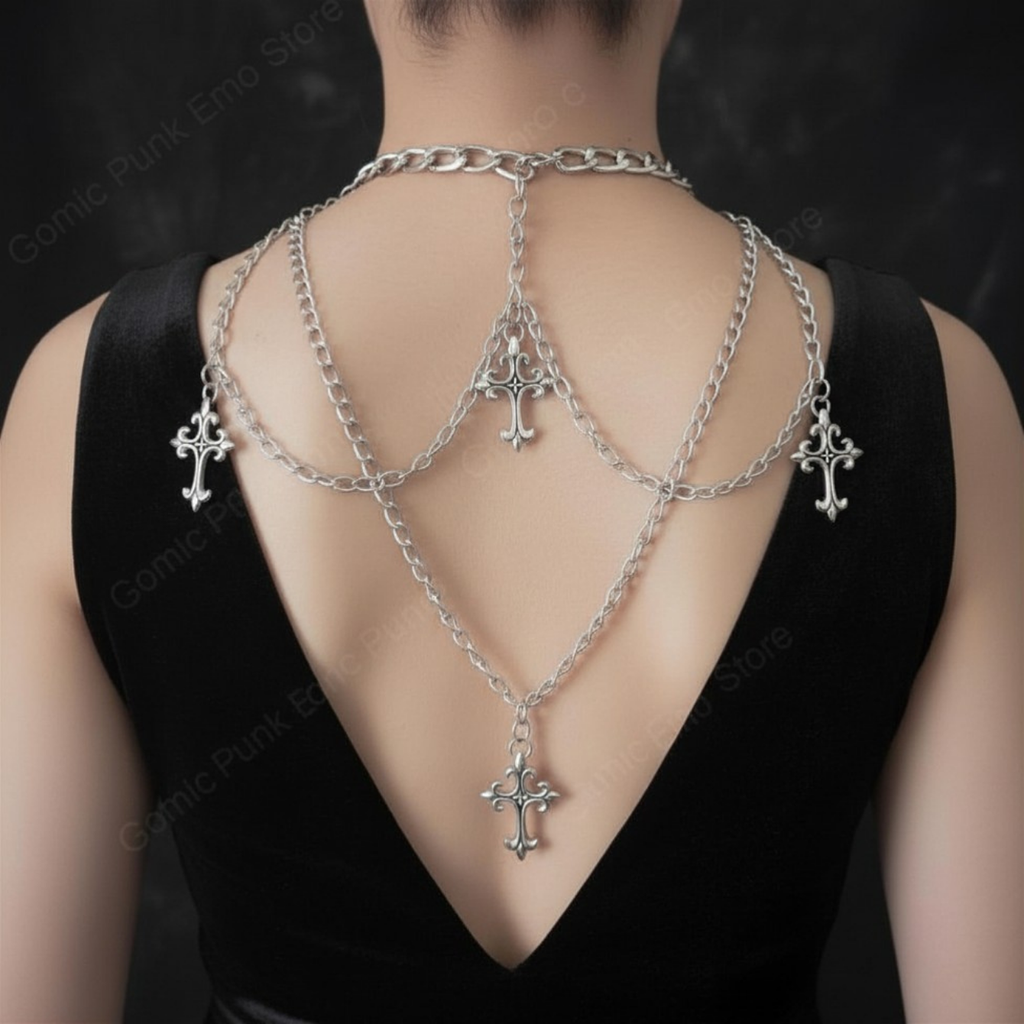 Layered Emo Punk Pants Necklace