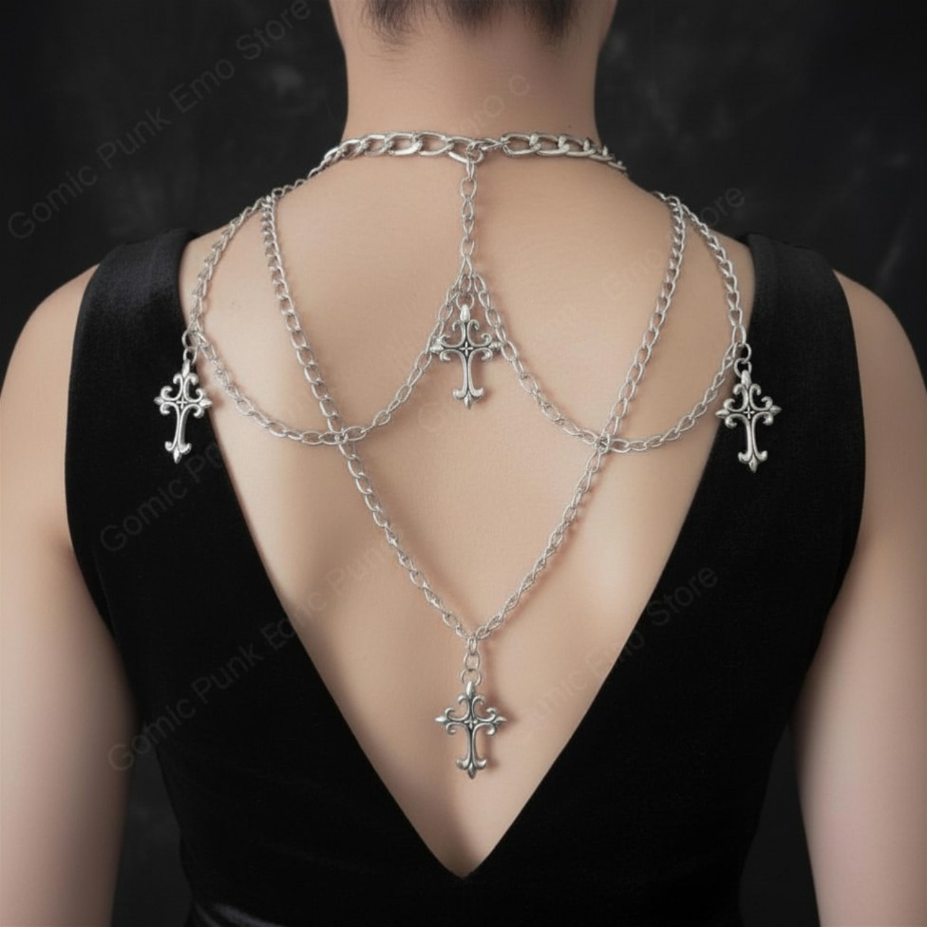 Layered Emo Punk Pants Necklace