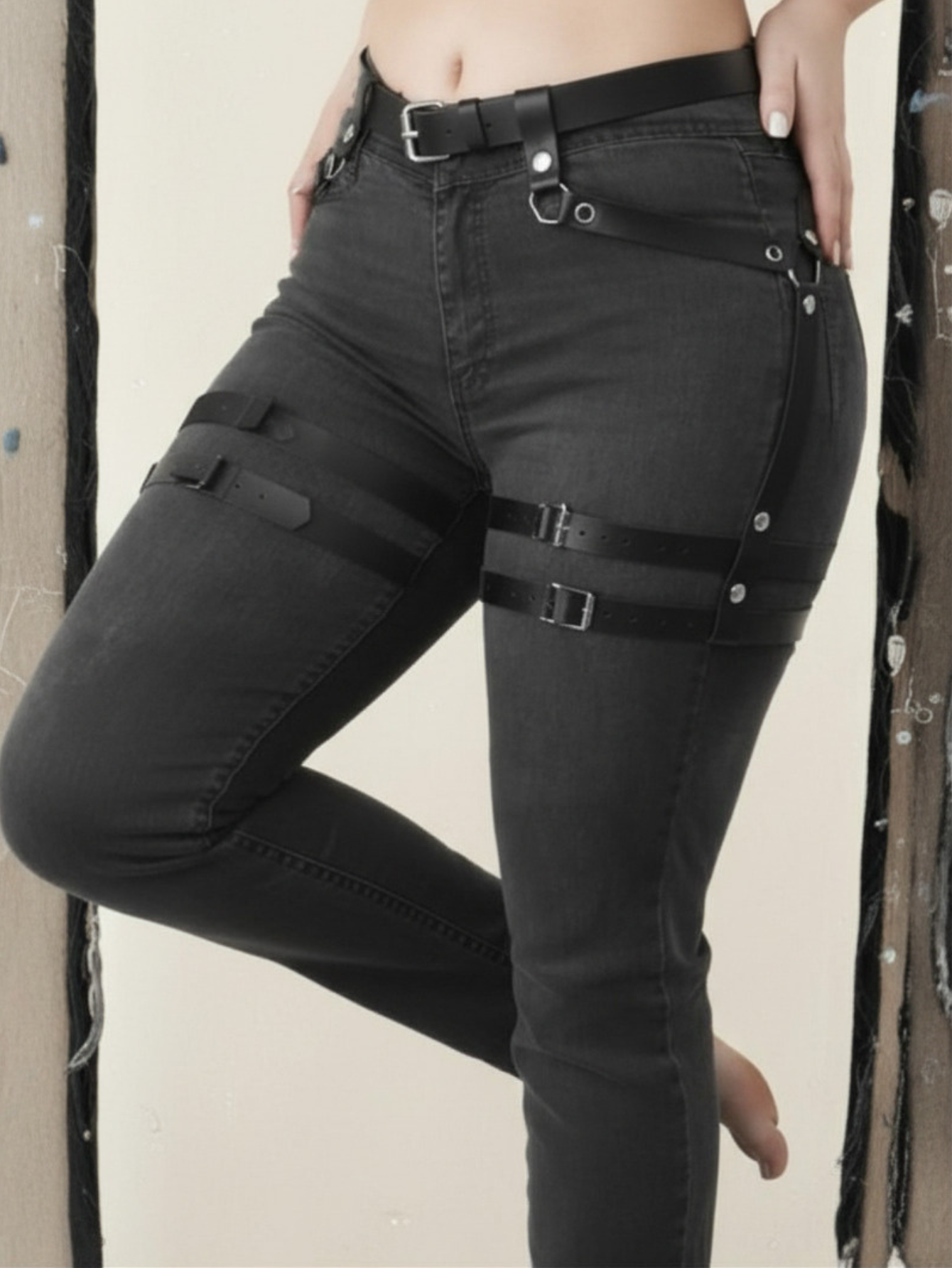 Strappy Leg Harness Belt XS- Plus Size