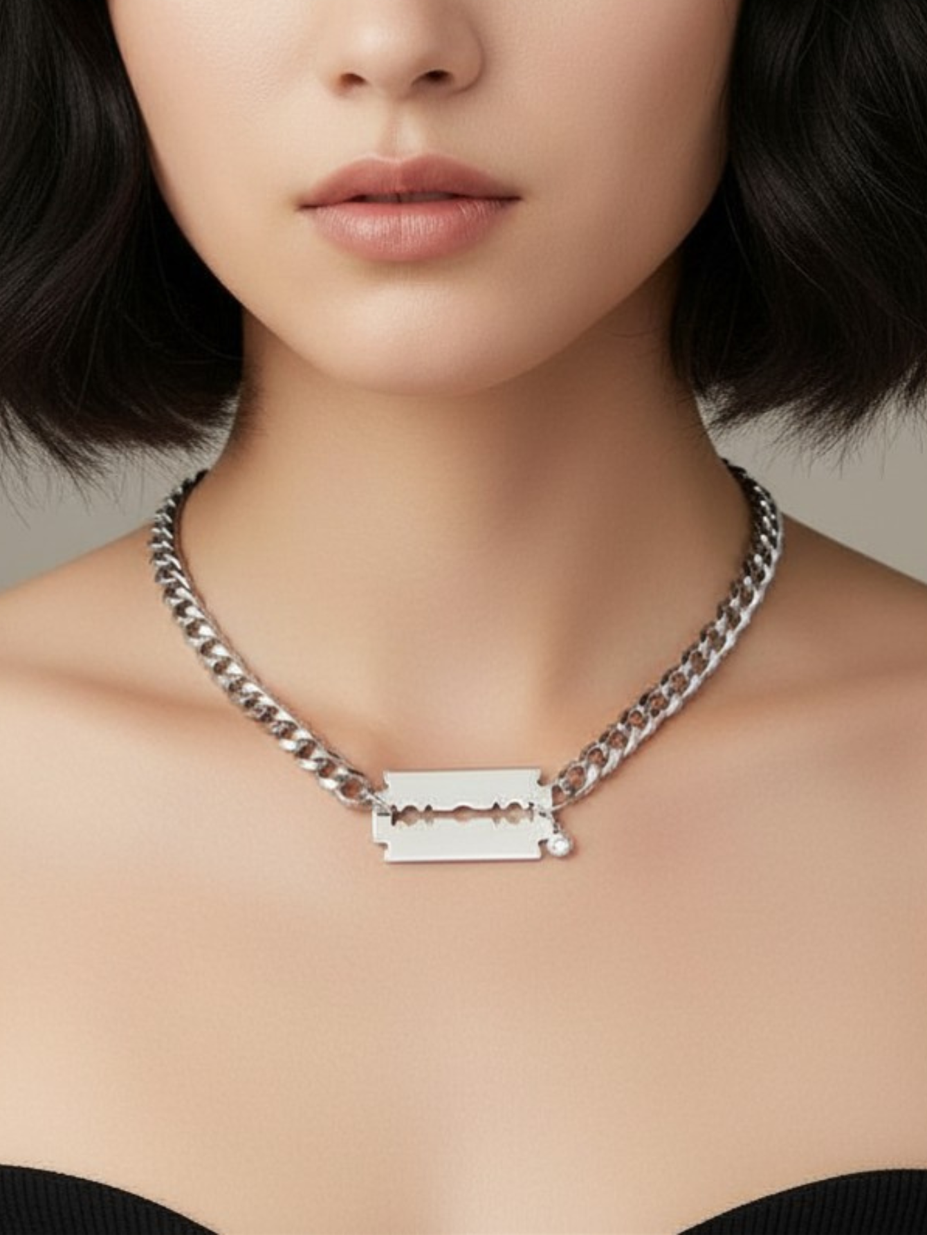 Razor Blade Chain Necklace