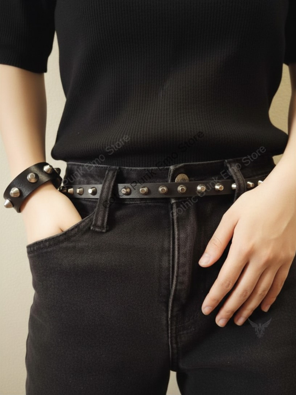 Rivet Stud Button Belt