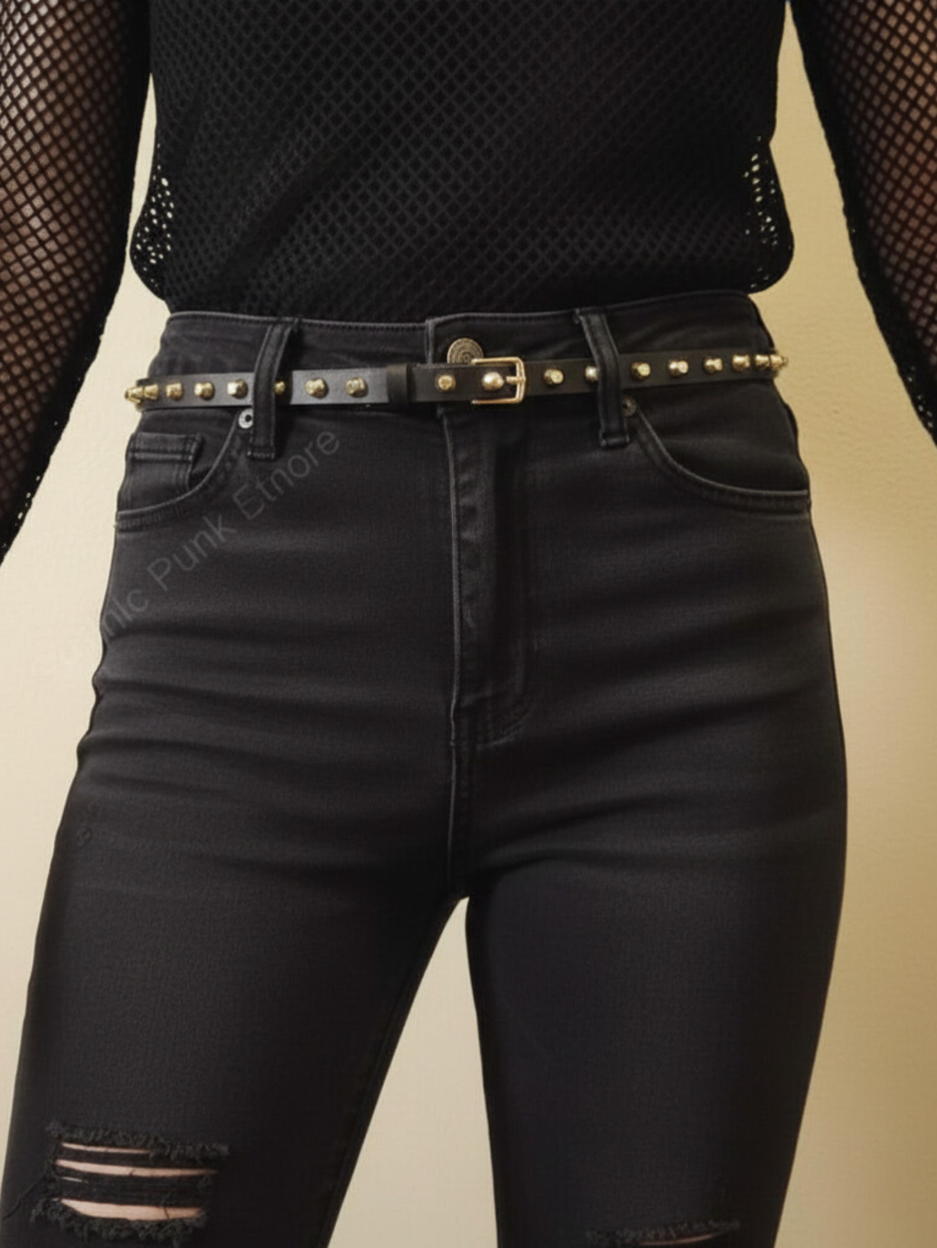 Rivet Stud Button Belt