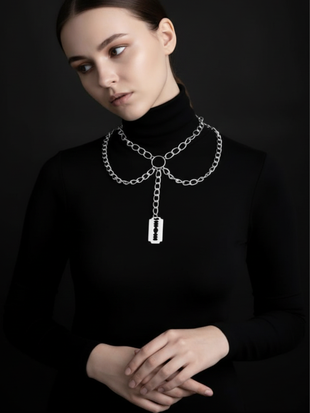Razor Blade Chain Necklace