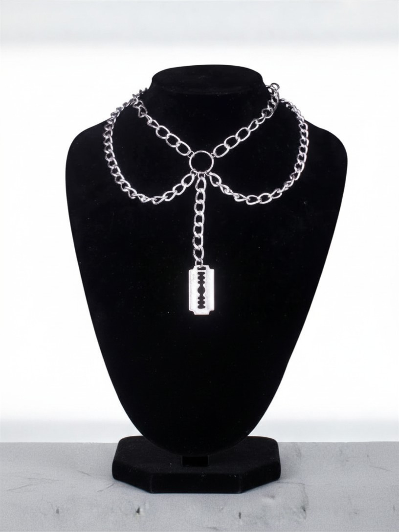 Razor Blade Chain Necklace