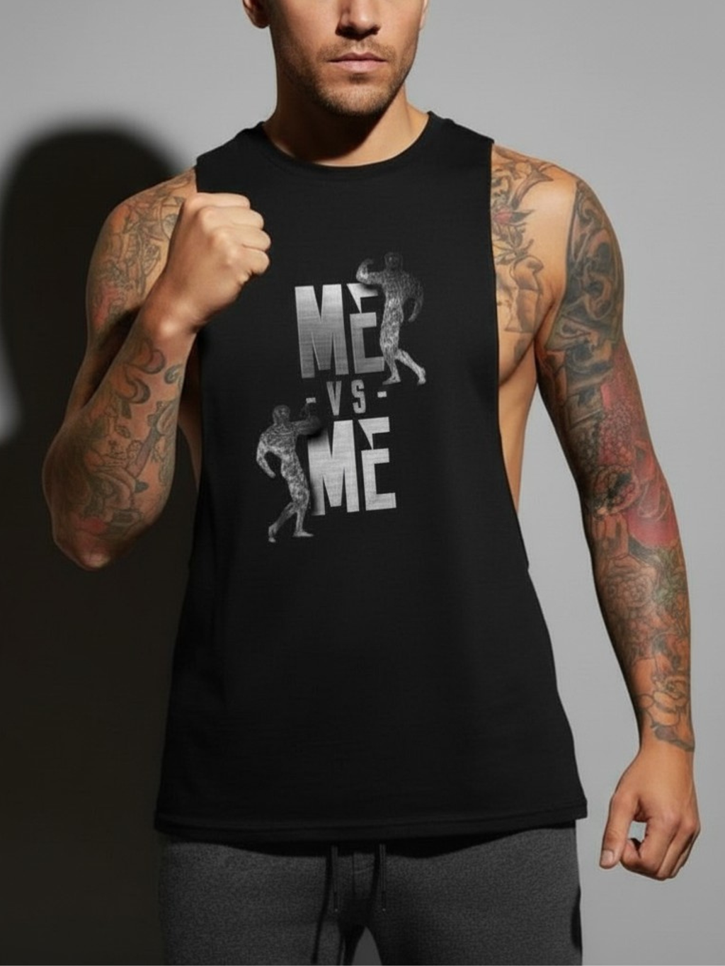 Tank Top Black Cut Out Shirt