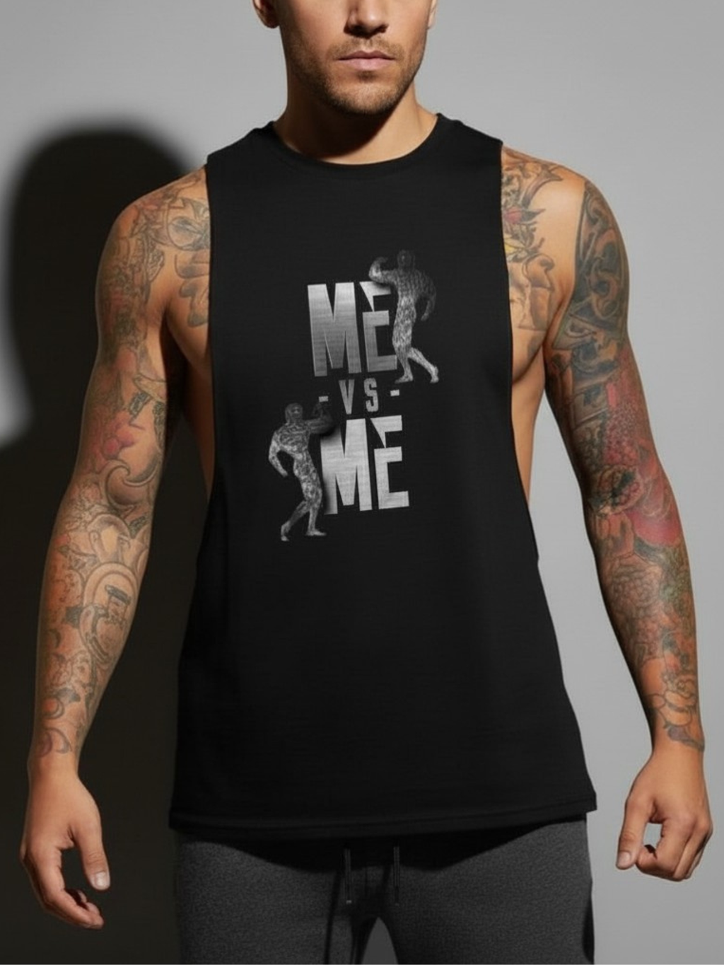 Tank Top Black Cut Out Shirt