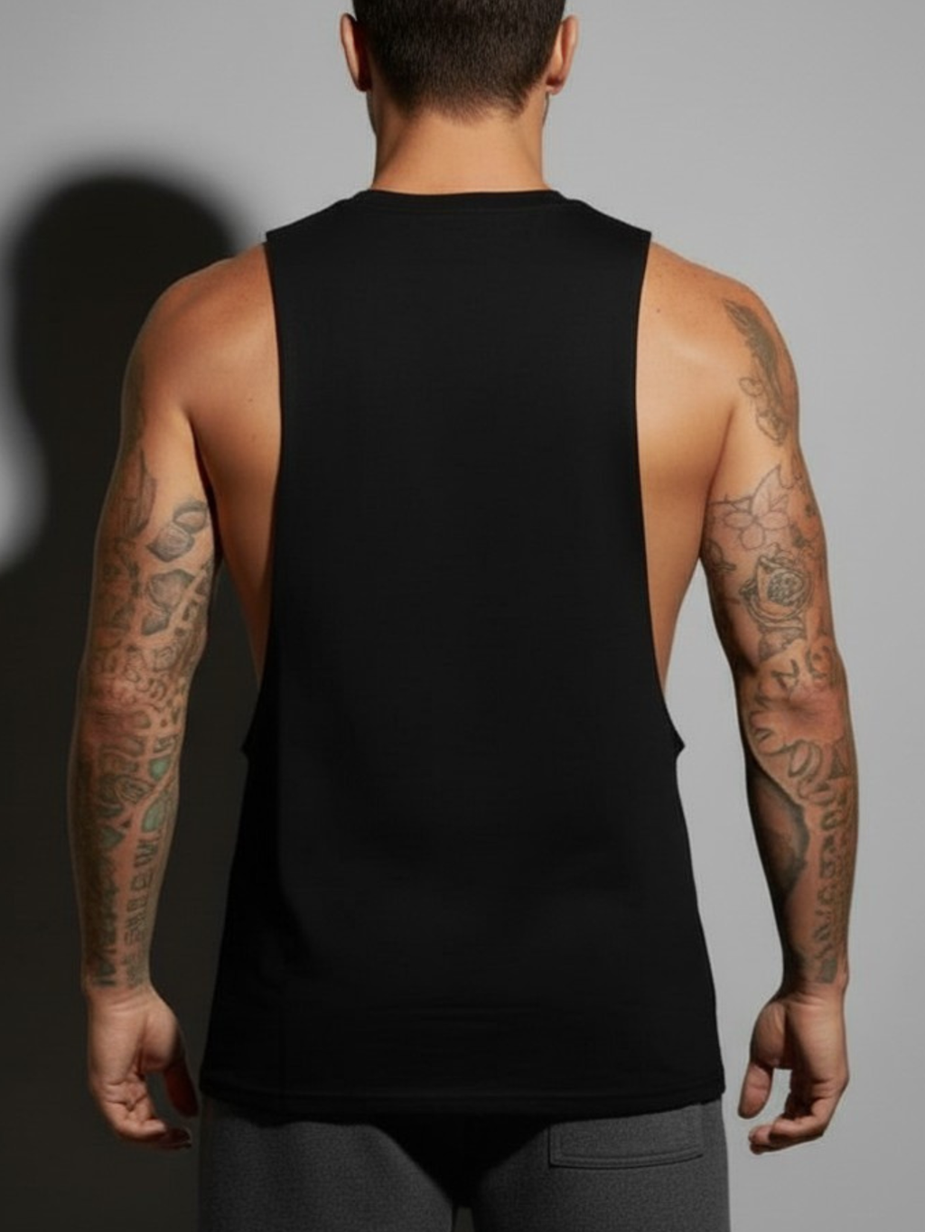Tank Top Black Cut Out Shirt