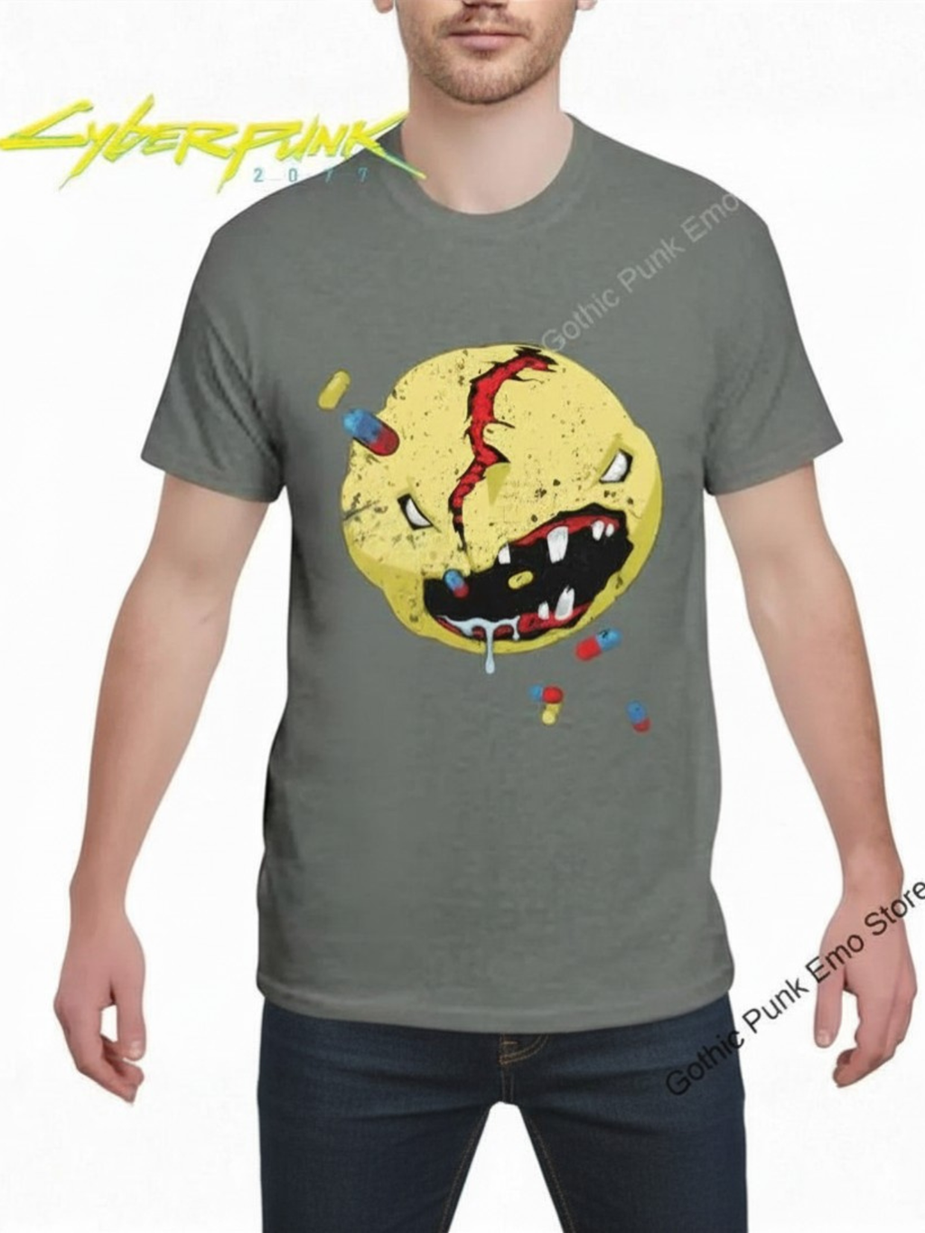 Cyberpunk 2077 Male V 100% Cotton T-Shirt