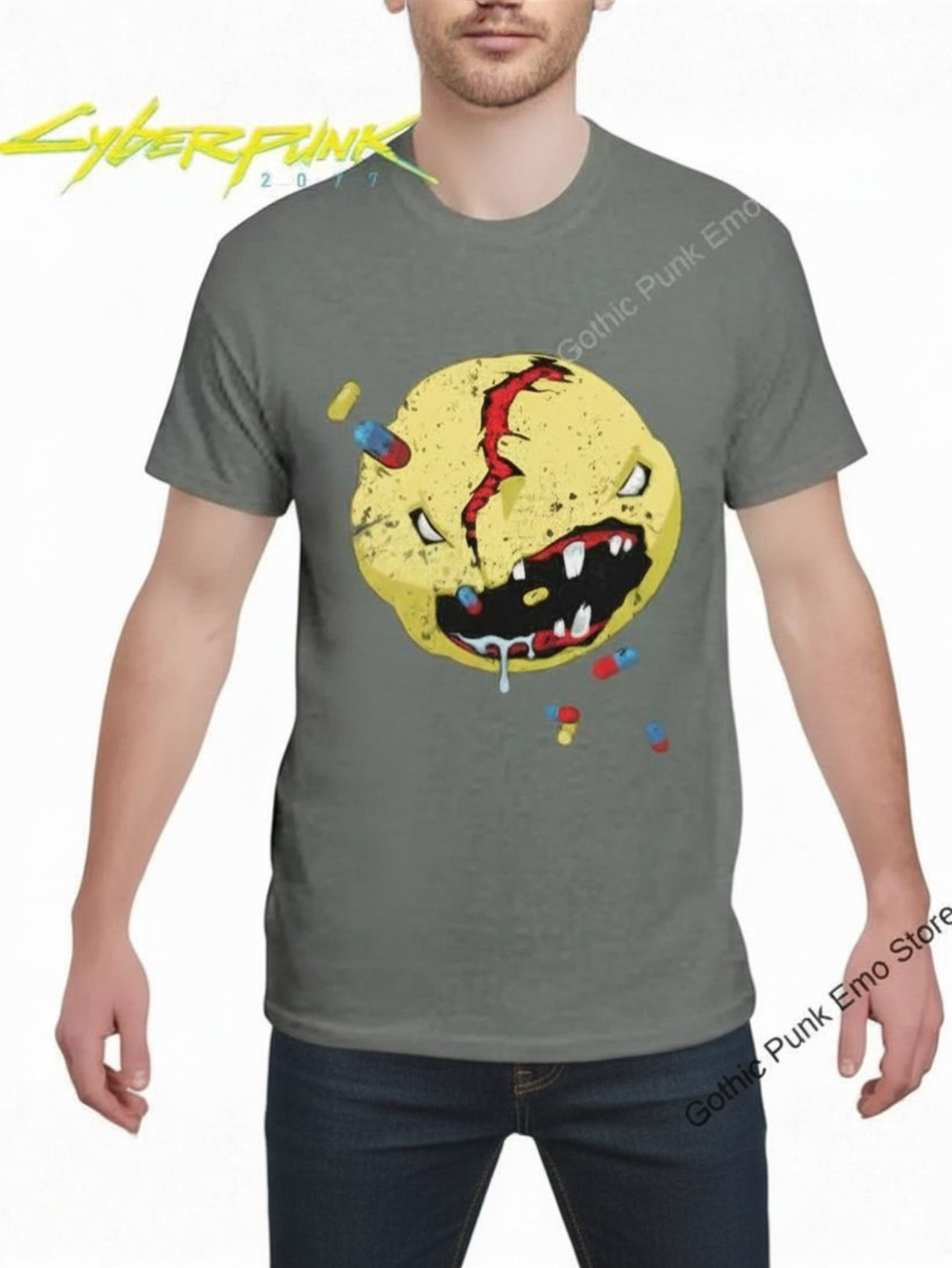 Cyberpunk 2077 Male V 100% Cotton T-Shirt