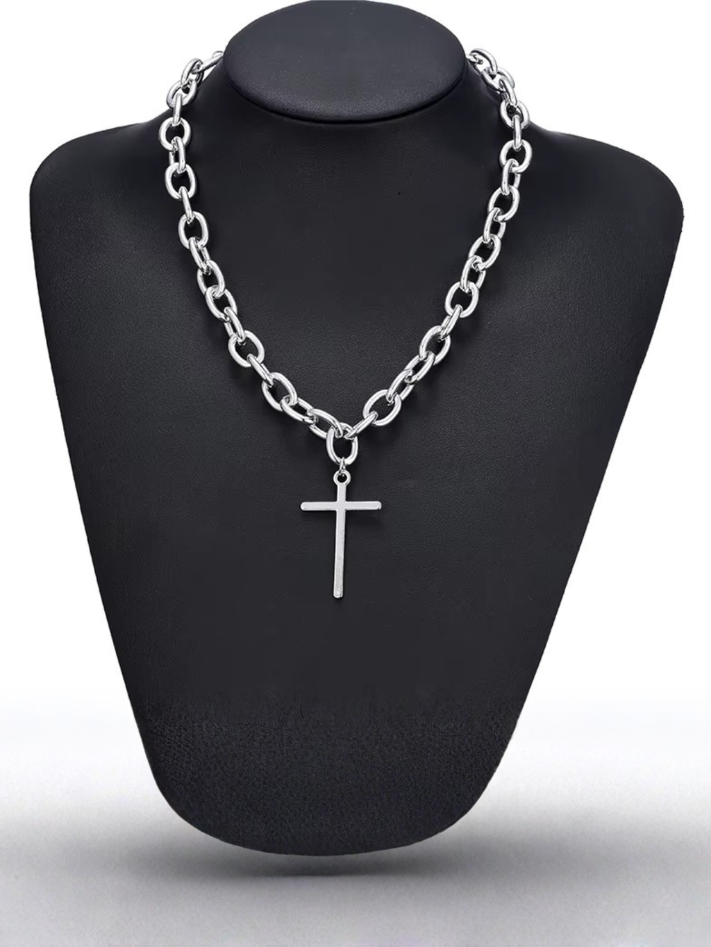 Chunky Cross Chain Necklace
