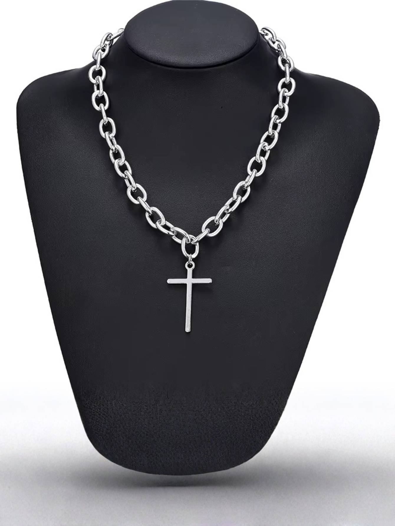 Chunky Cross Chain Necklace