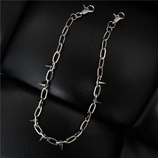 Spiked Punk Wallet Chain Emo