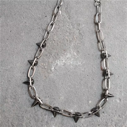 Spiked Punk Wallet Chain Emo