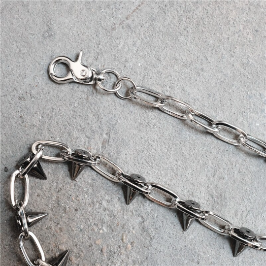 Spiked Punk Wallet Chain Emo