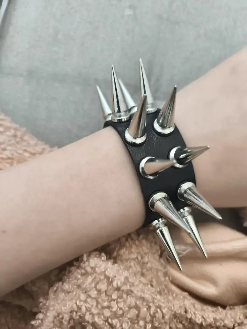 Double Row Spiked Bracelet
