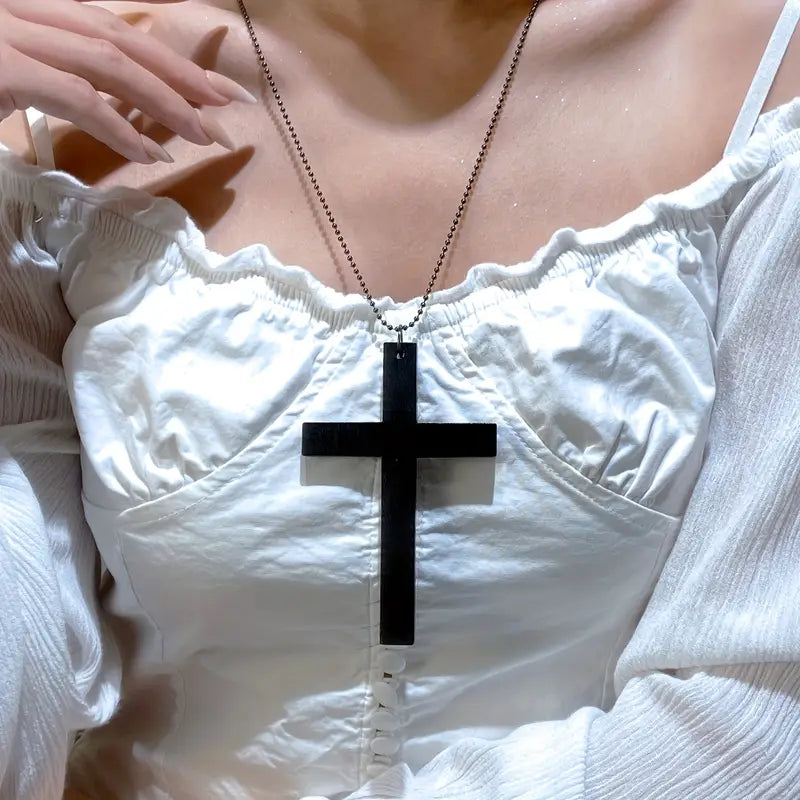 Cross Wooden Necklace