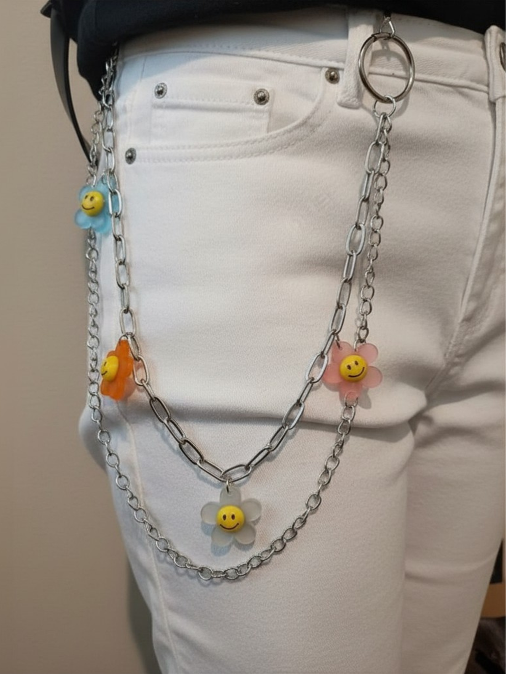 Daisy Beaded Rainbow Chain