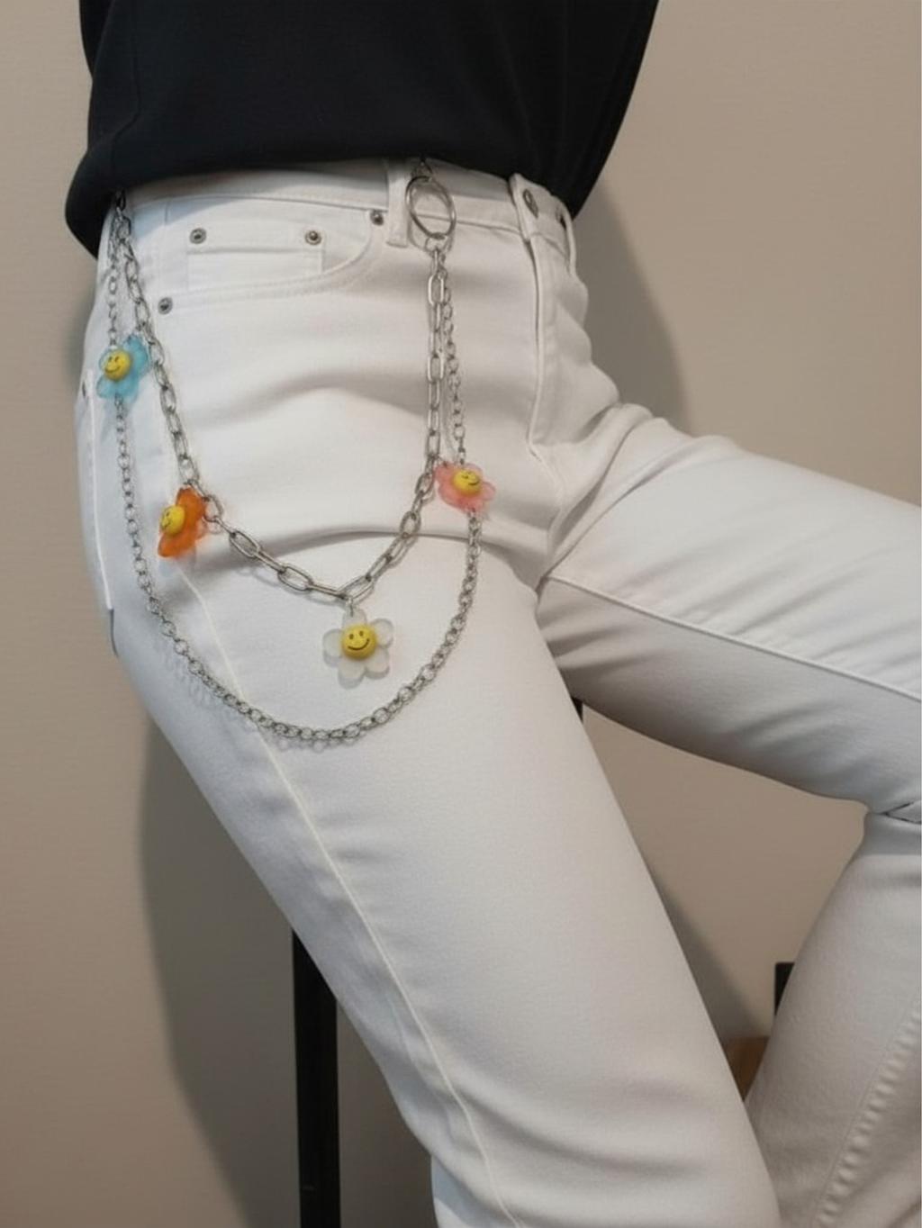 Daisy Beaded Rainbow Chain