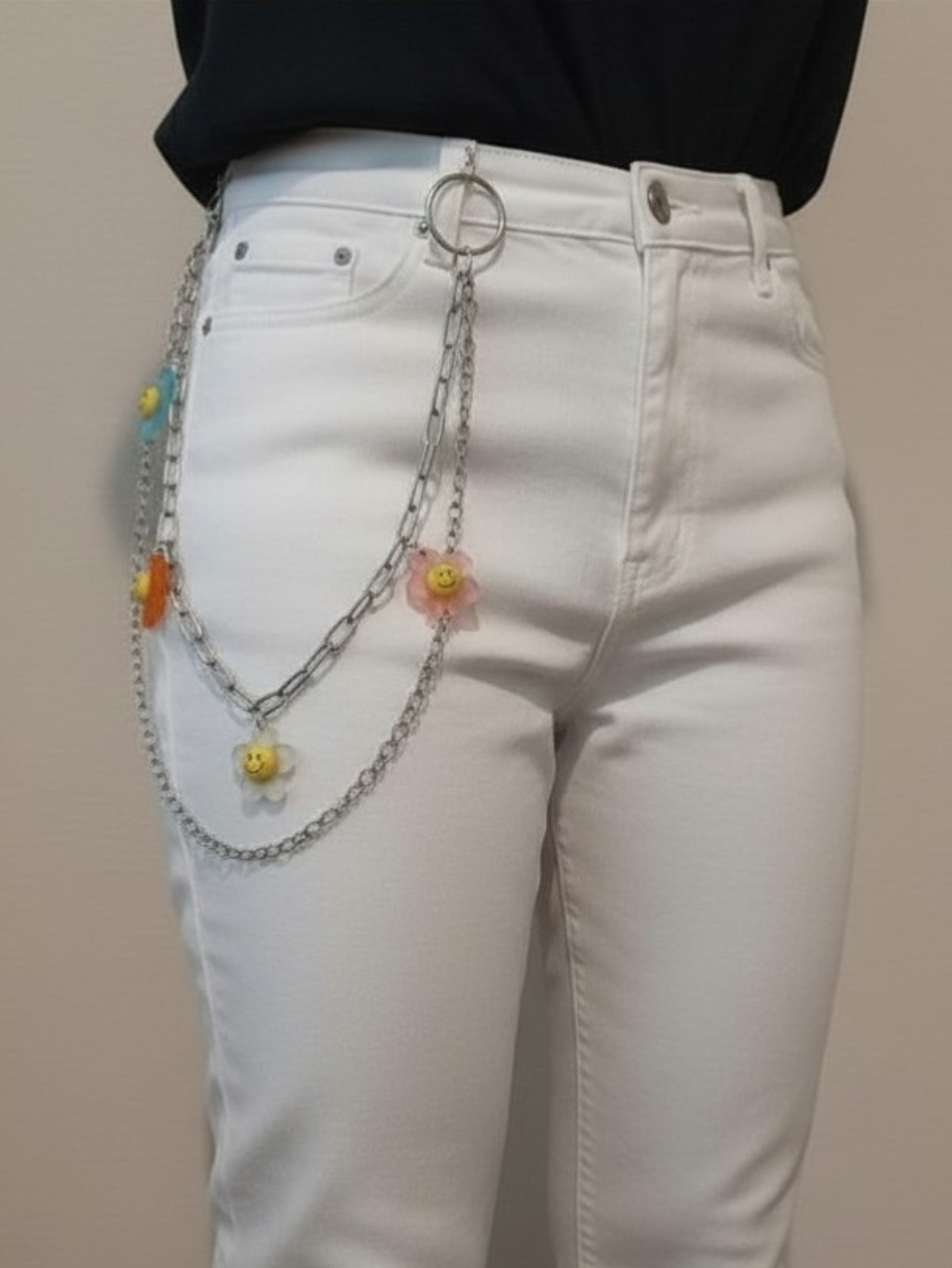 Daisy Beaded Rainbow Chain