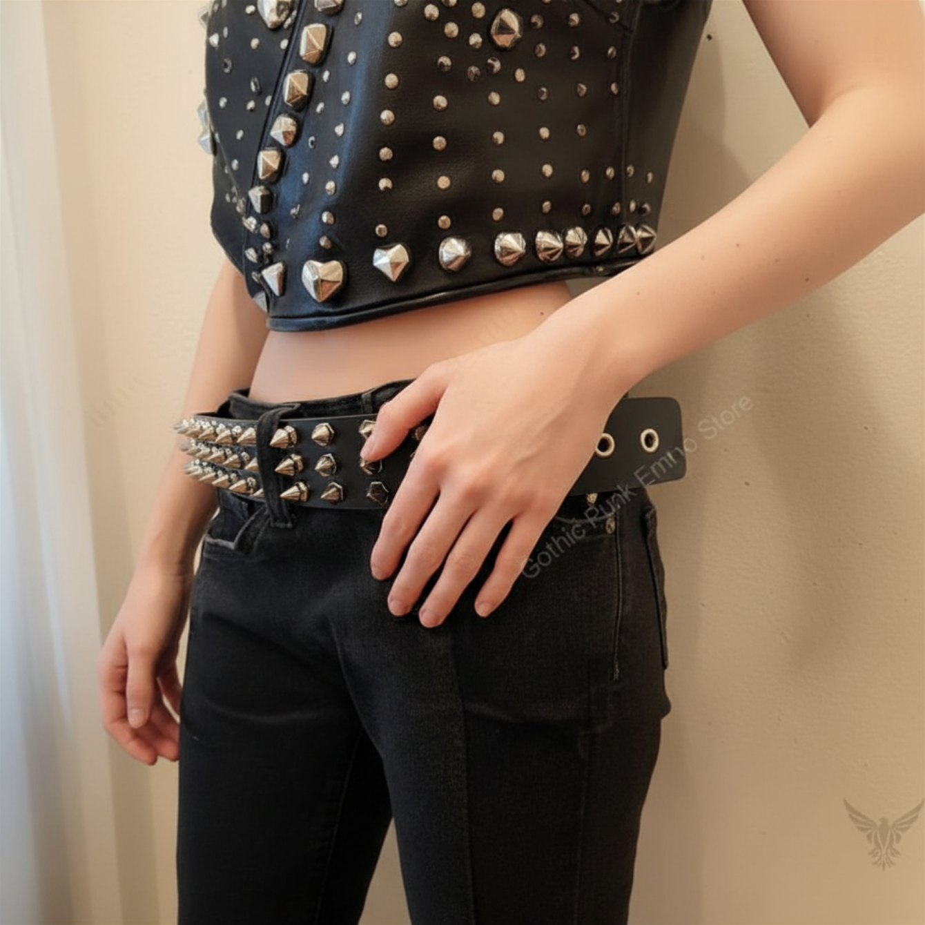 Gothic Punk Spiked Belt