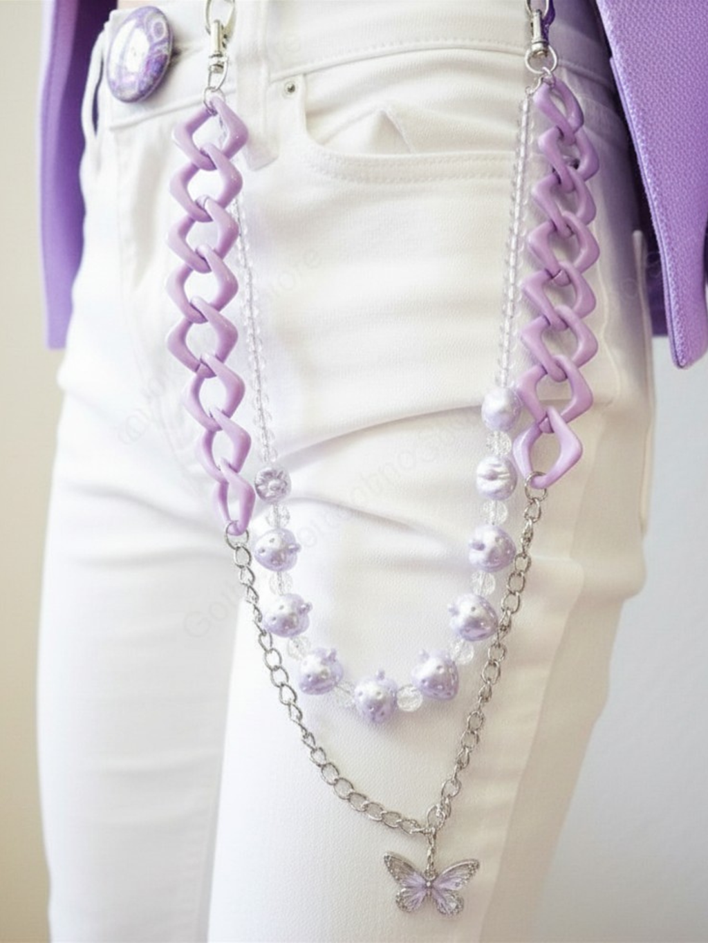 Purple Aesthetics Butterfly Necklace