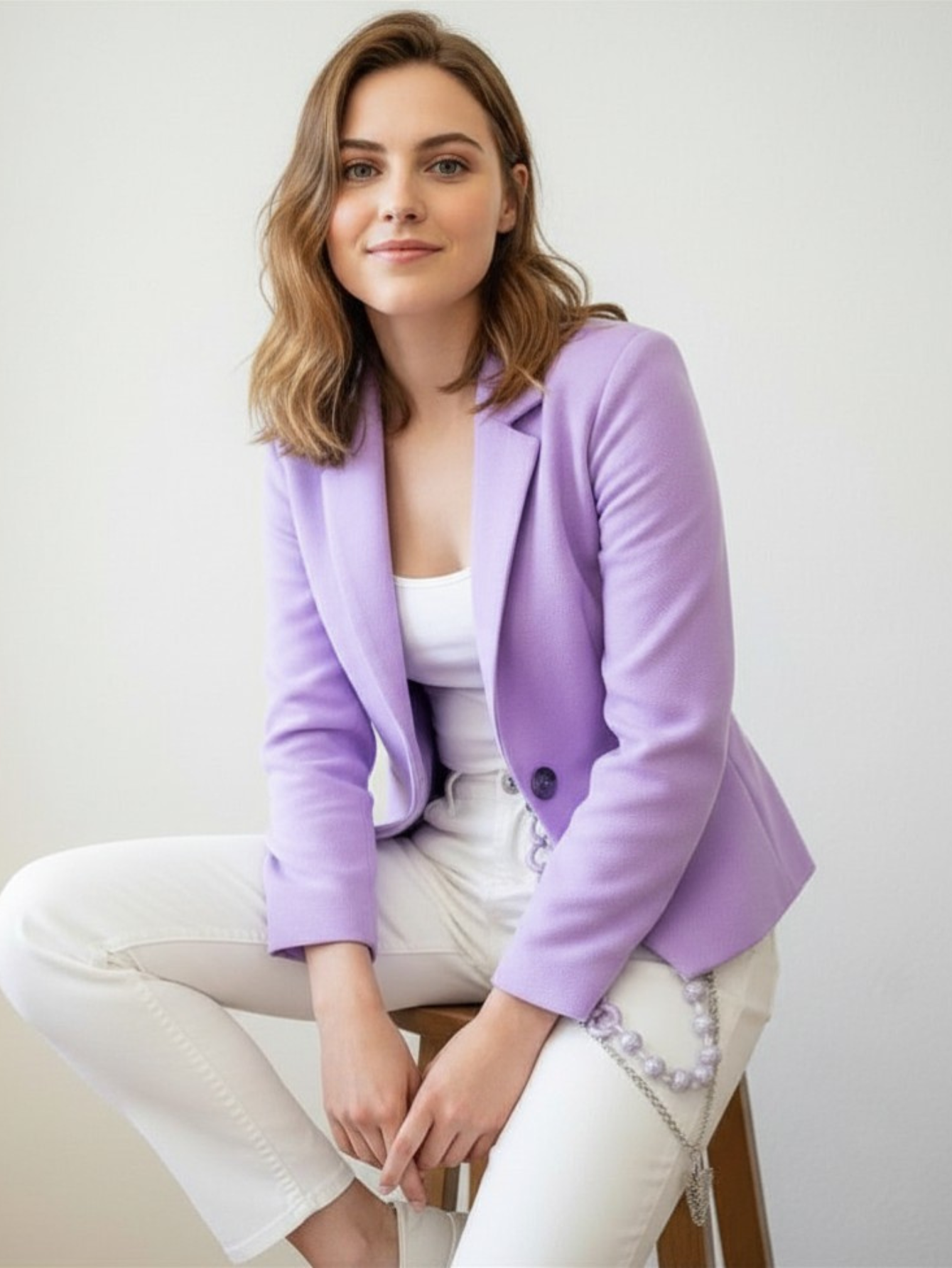 Purple Butterfly  Pants Chain