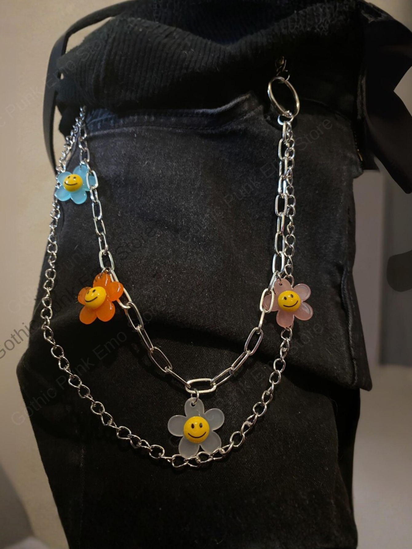 Daisy Beaded Rainbow Chain