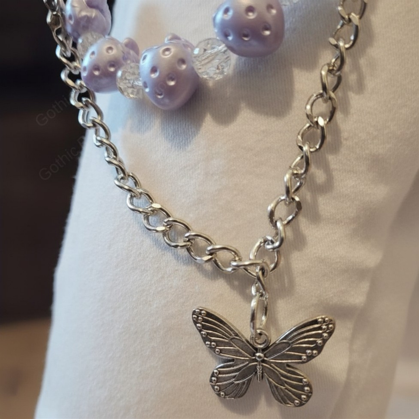 Purple Butterfly  Pants Chain