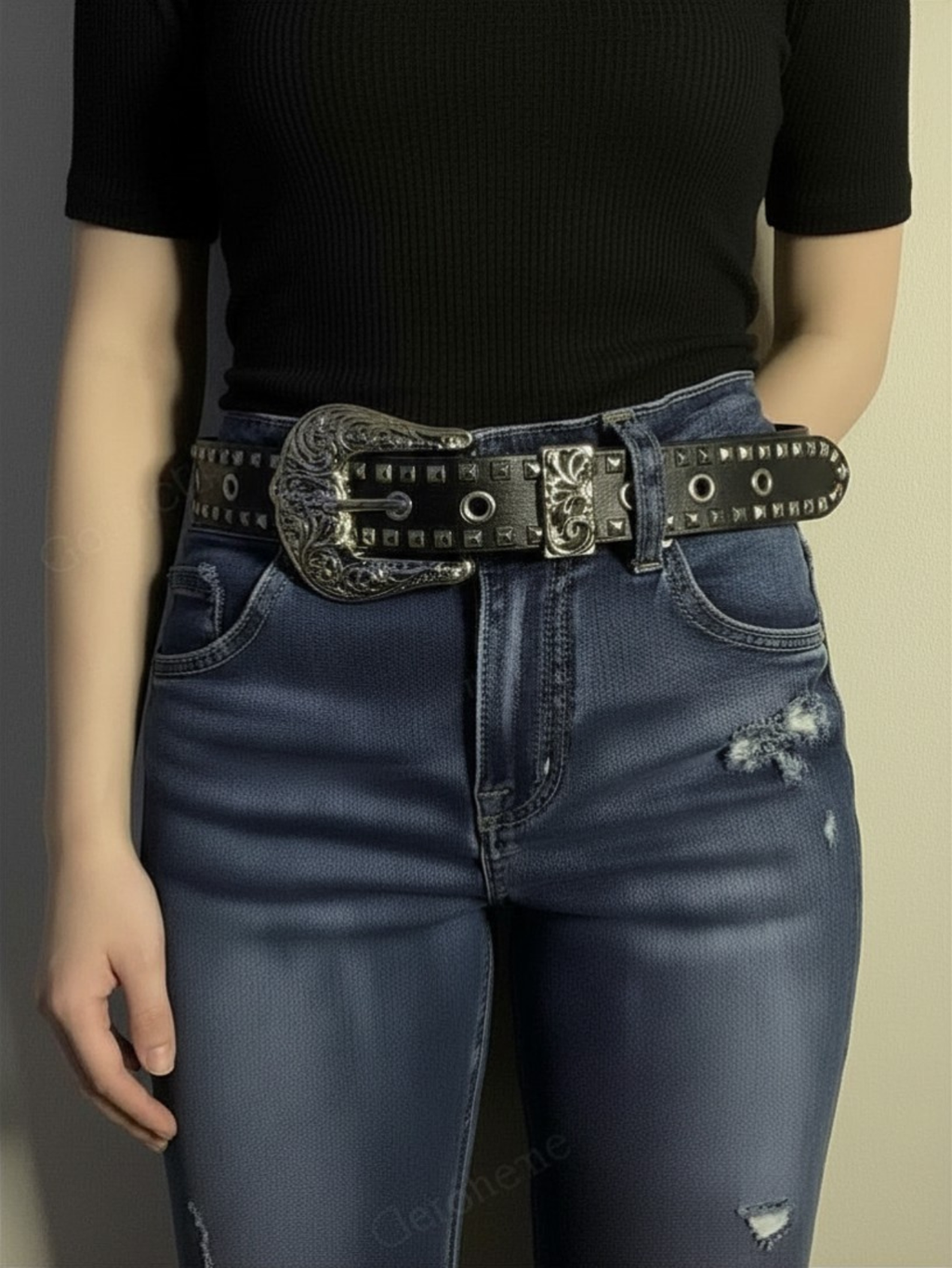 Rivet Studded Belt Western Belt