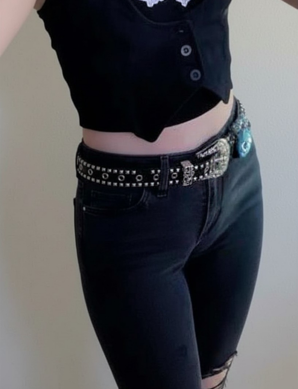 Rivet Studded Belt Western Belt